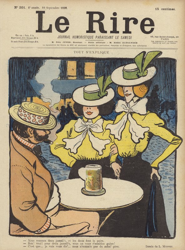 Illustration för Le Rire av Lucien Metivet