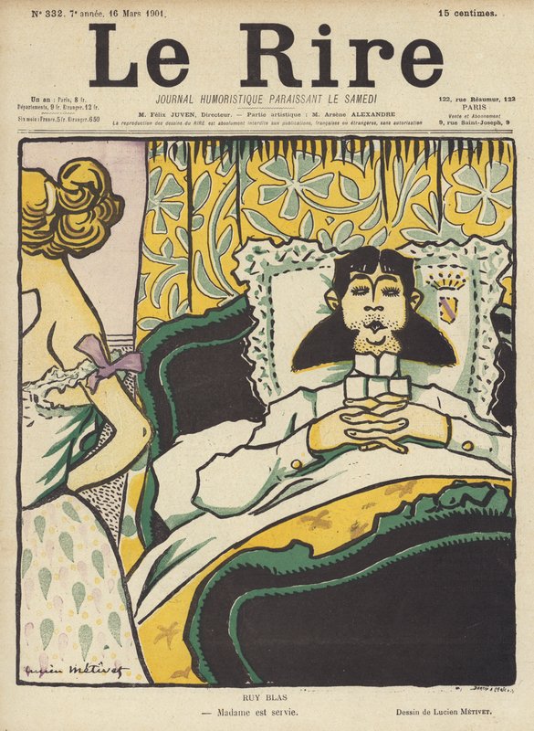 Ruy Blas, Illustration för Le Rire av Lucien Metivet