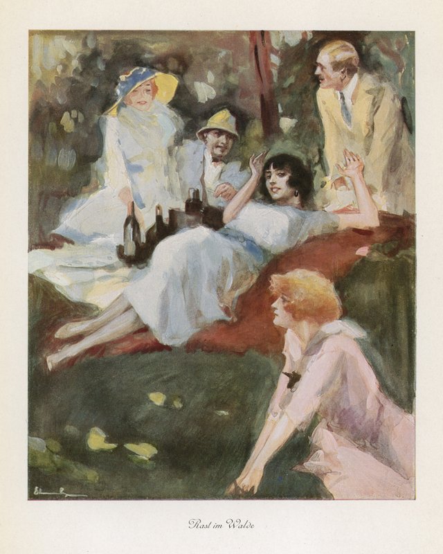 Vila i skogen (färg litho) av Ludwig Lutz Ehrenberger