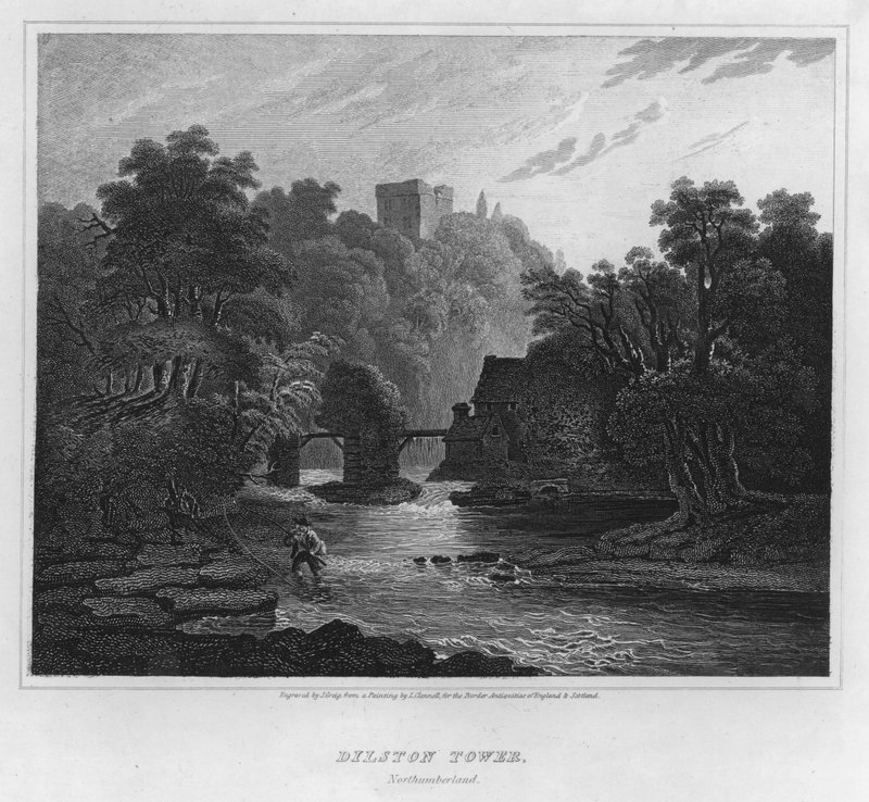 Dilston Tower, Northumberland (gravyr) av Luke (after) Clennell