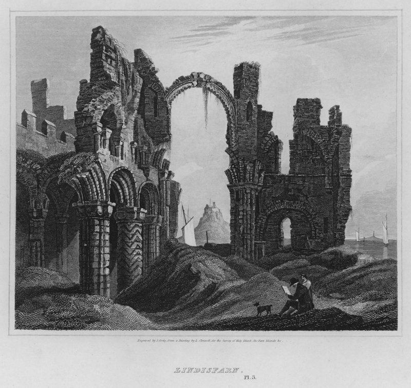 Lindisfarne (gravyr) av Luke (after) Clennell