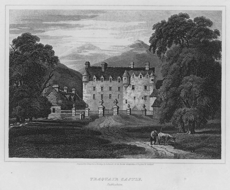 Traquair Castle, Peebleshire (gravyr) av Luke (after) Clennell