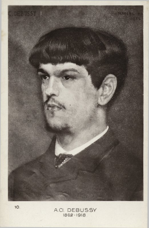 Claude Debussy, fransk kompositör (1862-1918) av Marcel Andre Baschet