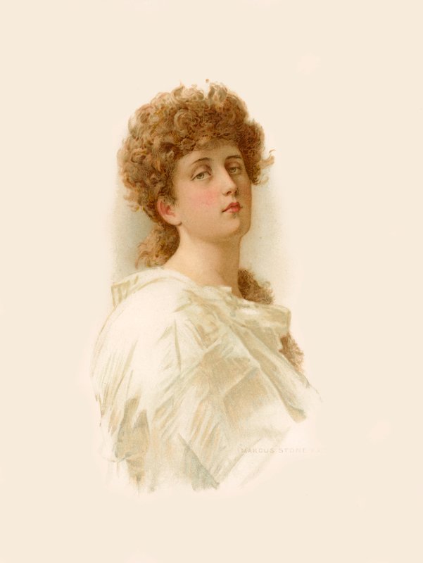 Tennysons Lady Clara Vere de Vere av Marcus Stone