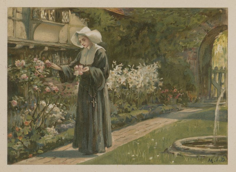 Evangeline (chromolitho) av Margaret Isabel Dicksee