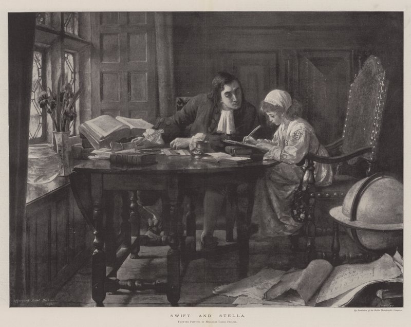 Swift och Stella av Margaret Isabel Dicksee