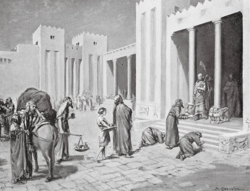 En hettitisk prins i Syrien (litografi) av Margaret (after) Dovaston