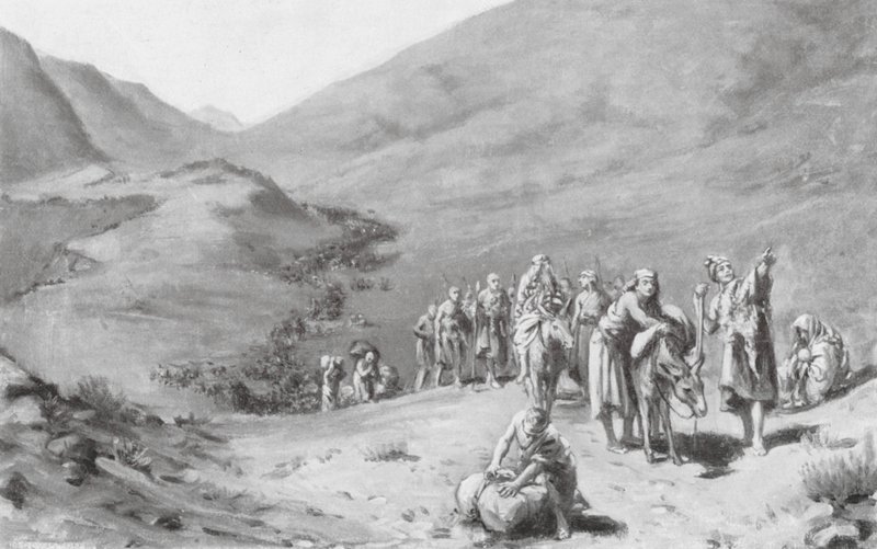 Migration av sumeriska stammar (litografi) av Margaret (after) Dovaston