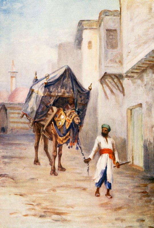Camel Driver (färglitografi) av Margaret Thomas