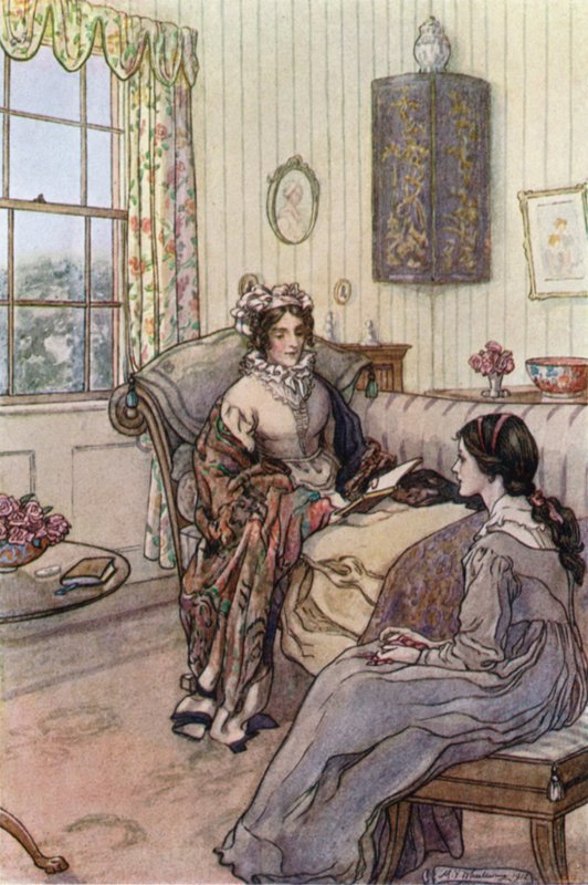 Illustration för fruar och döttrar av fru Gaskell av Mary V. Wheelhouse
