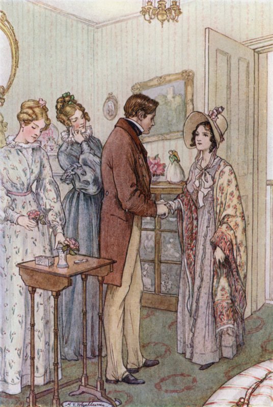Illustration för fruar och döttrar av fru Gaskell av Mary V. Wheelhouse