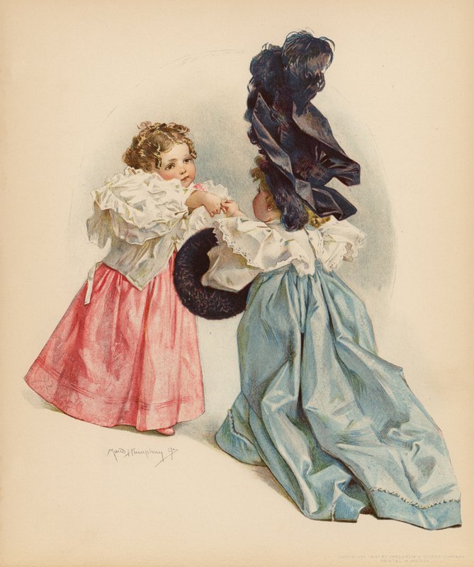 Calling (färg litho) av Maud Humphrey