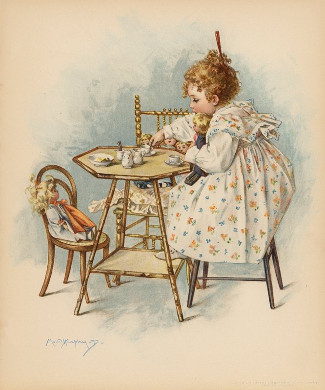 Maternal Cares (färg litho) av Maud Humphrey