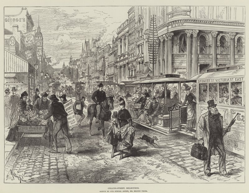 Collins-Street, Melbourne av Melton Prior