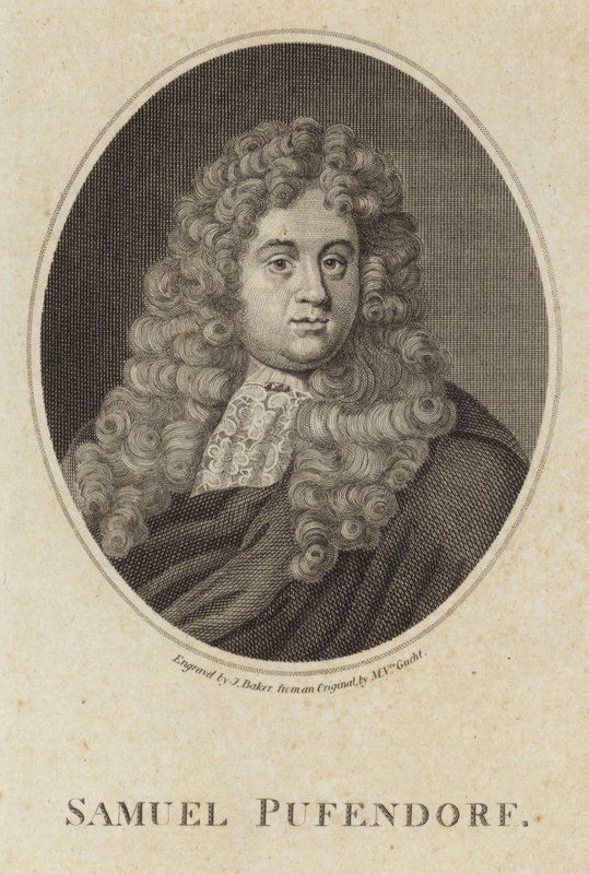 Baron Samuel von Pufendorf av Michael van der Gucht