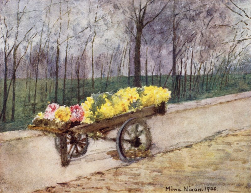 Bulb Time, Haarlem (färg litho) av Mima Nixon