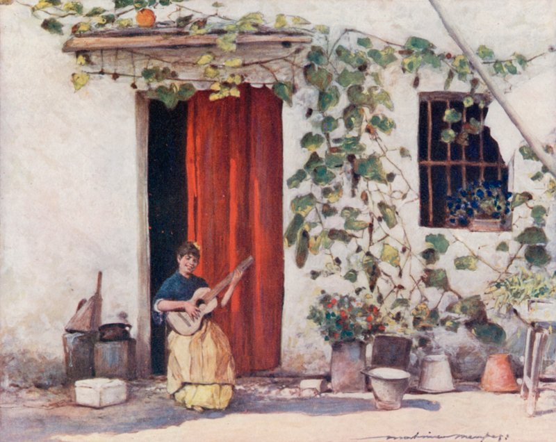 En innergård, Sevilla av Mortimer Ludington Menpes