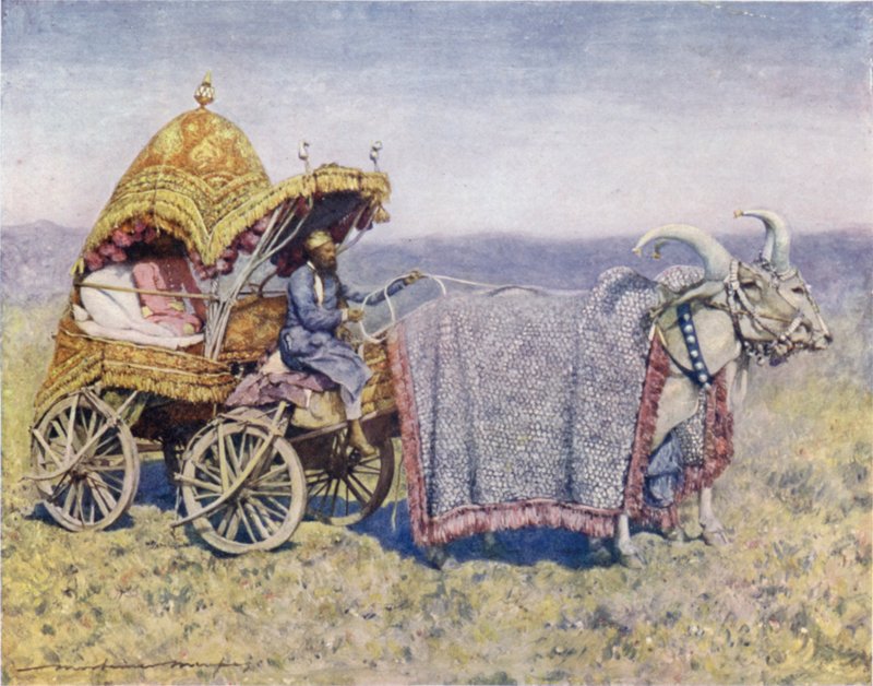 En Native Bullock-vagn från Bikanir av Mortimer Ludington Menpes