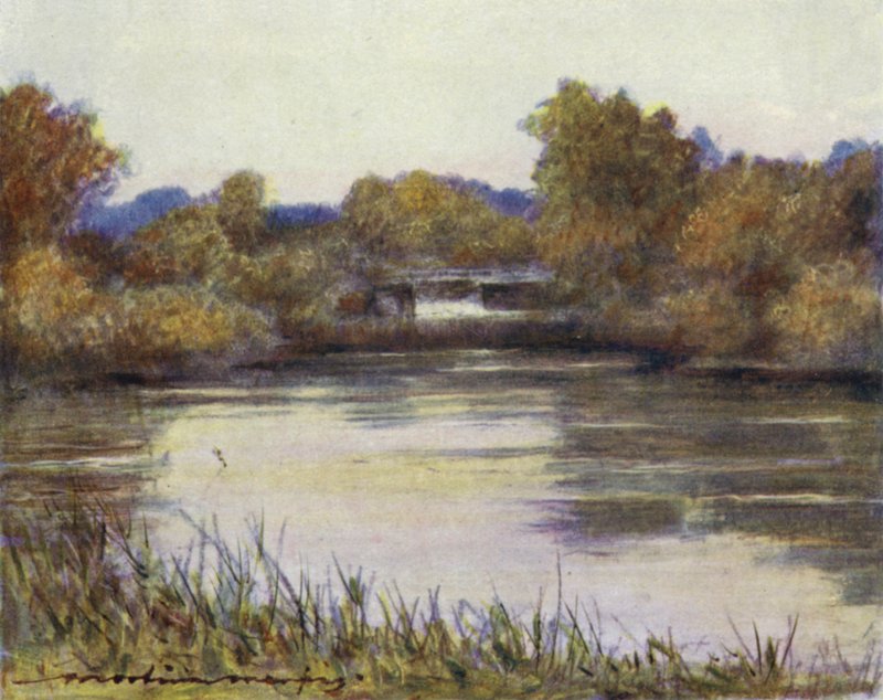 Sutton Courtenay Backwater av Mortimer Ludington Menpes