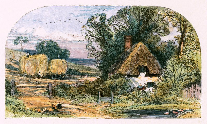 Illustration till "Den övergivna byn av Myles Birket Foster