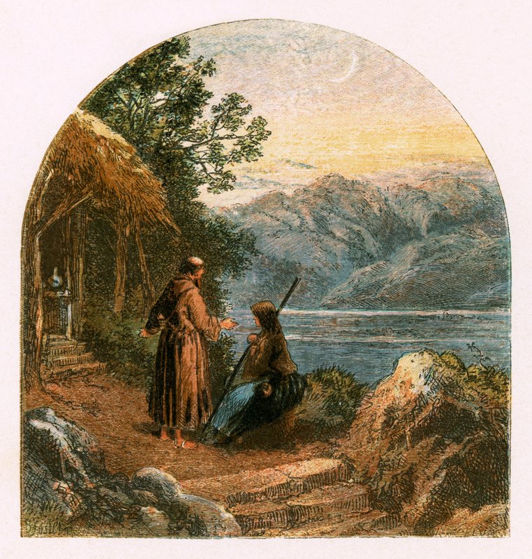 Illustration för "Eremiten" av Myles Birket Foster