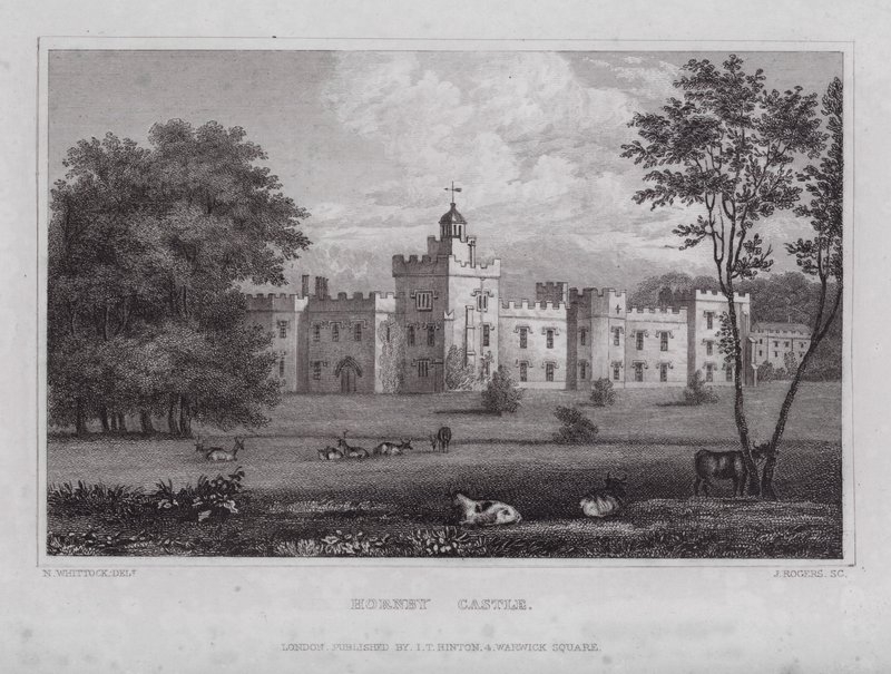 Hornby Castle (gravyr) av Nathaniel (after) Whittock