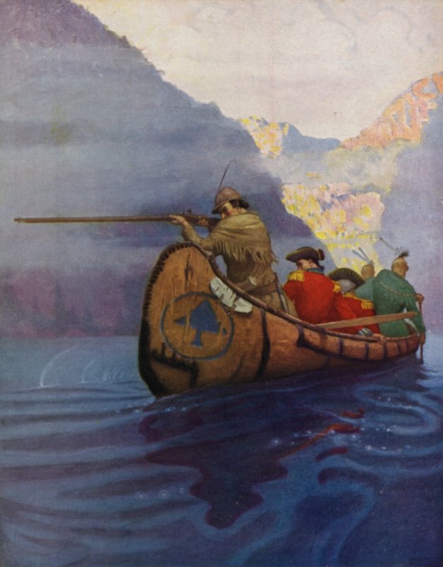 Illustration för The Last of the Mohicans av Newell Convers Wyeth