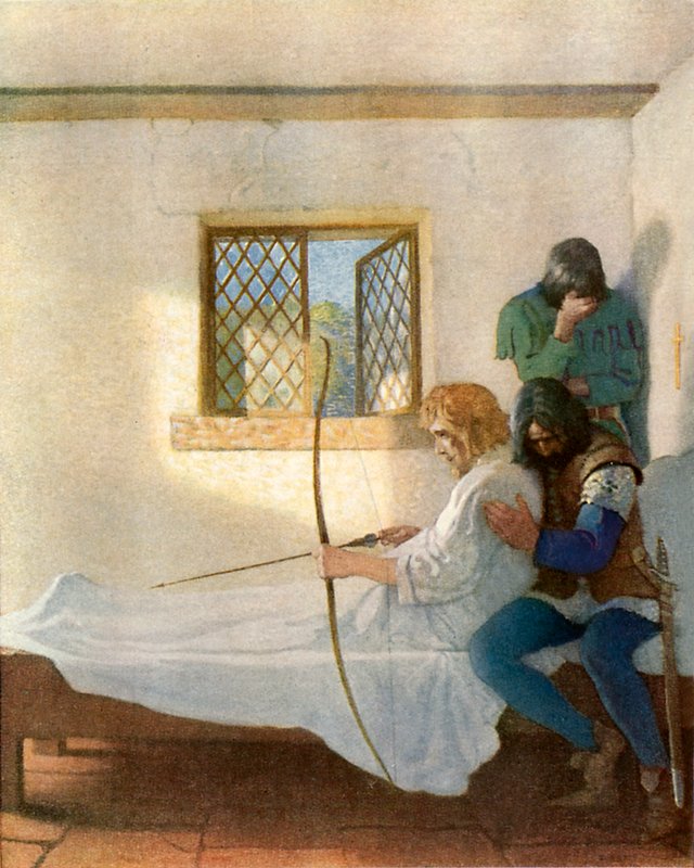 Robin Hoods bortgång av Newell Convers Wyeth