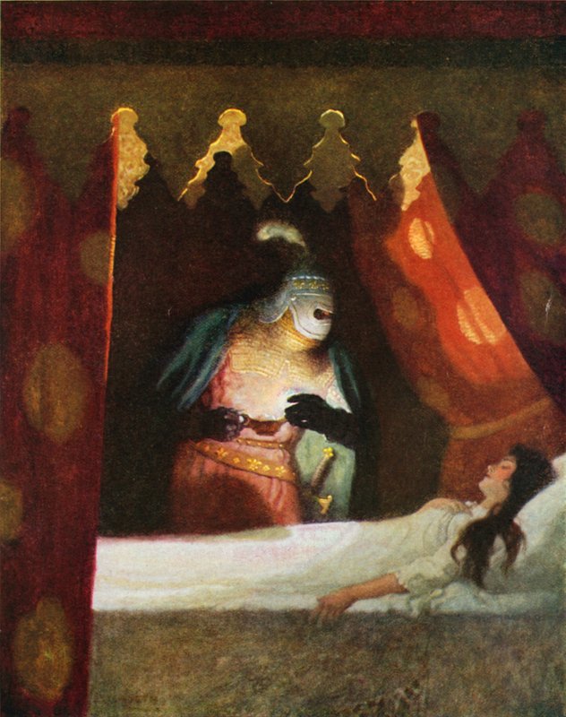 Wallace räddar Helen av Newell Convers Wyeth