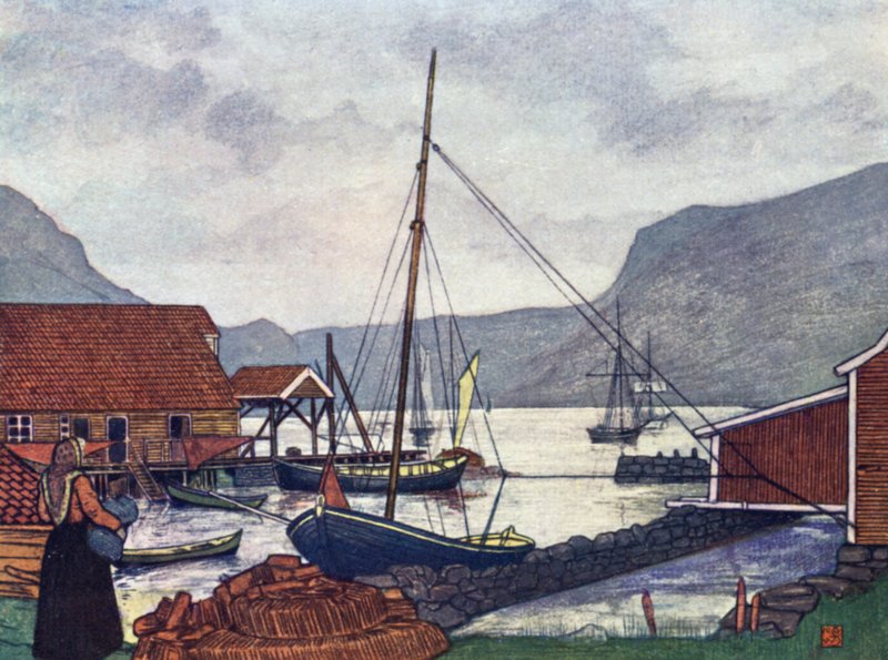 Norge: Moldoen (färg litho) av Nico Jungman