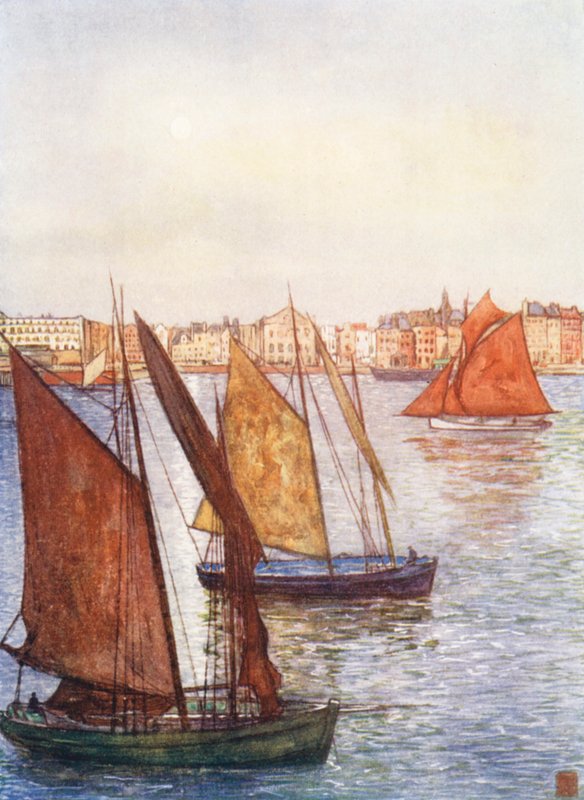 Le Havre (färglitografi) av Nico Jungmann