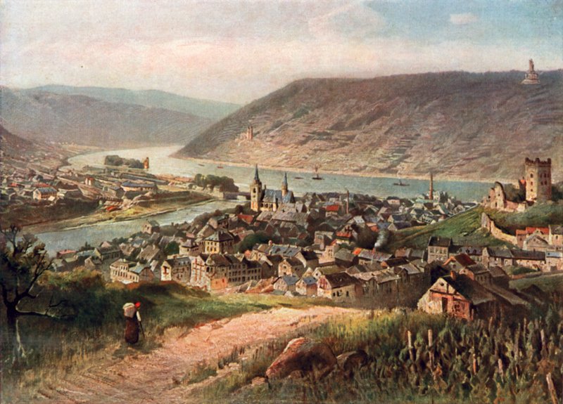 Bingen (färg litho) av Nicolai Astudin