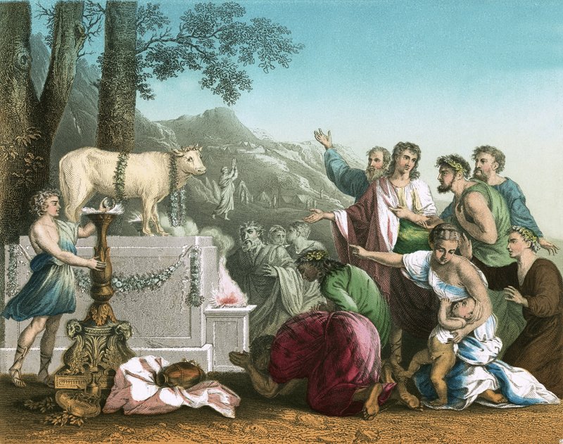 Dyrkandet av Guldkalven av Nicolas Poussin