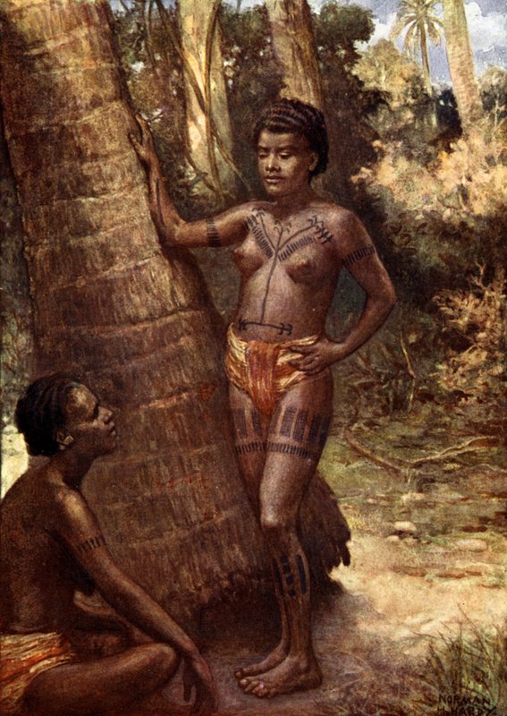 Kvinnor på Rennell Island (Polynesien) av Norman Hardy