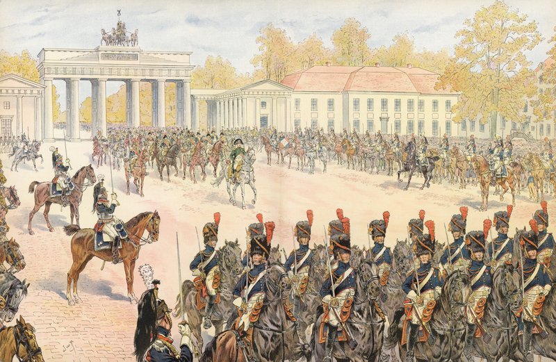 Napoleon går in i Berlin i triumf av Onfray de Breville Job