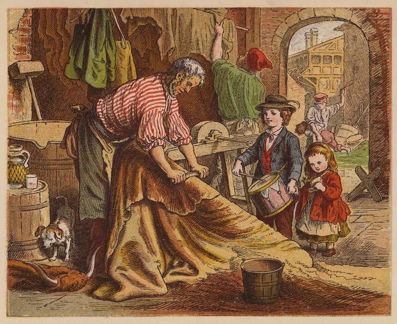 The Tanner (färglitografi) av Oskar Pletsch