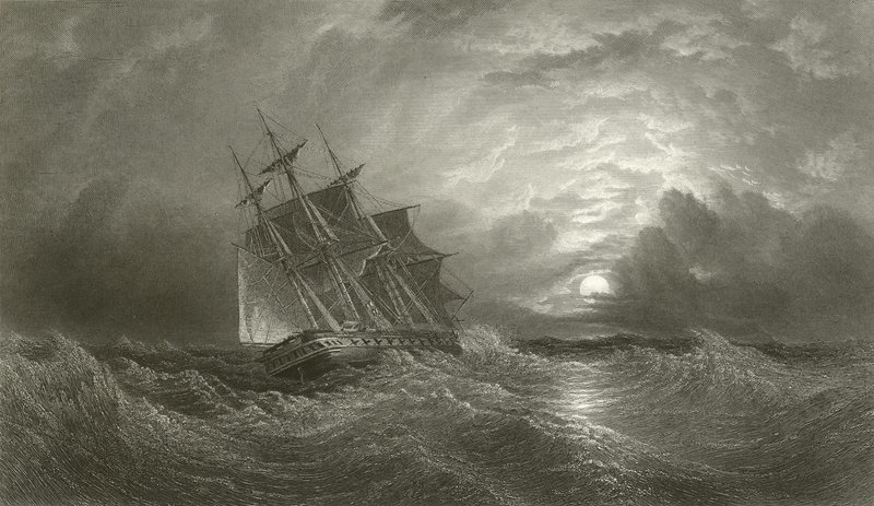 HMS Galatea på en kryssning av Oswald Walters Brierly