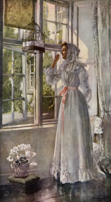 Morgon (färg litho) av Patrick William Adam