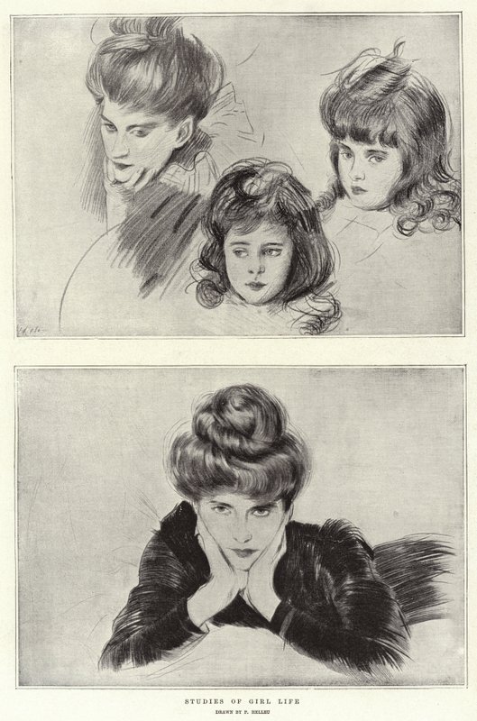 Studier av flickliv av Paul Cesar Helleu