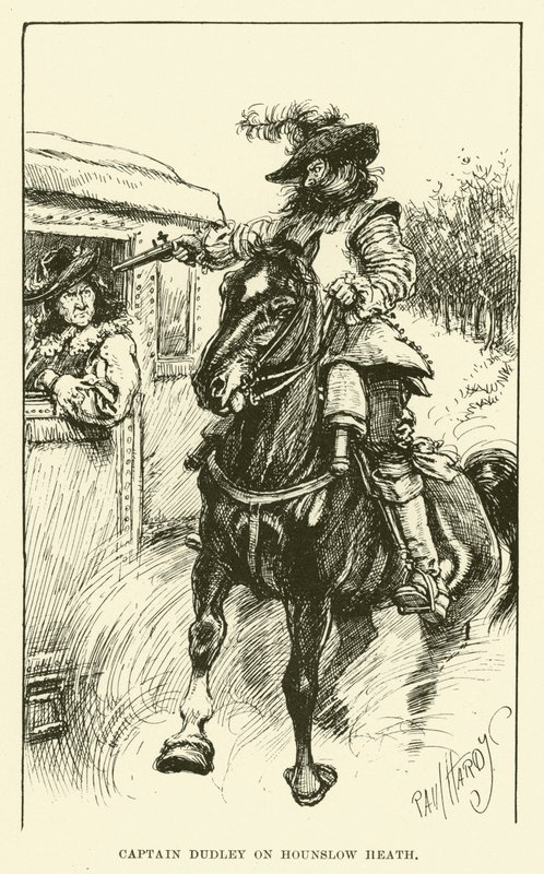 Kapten Dudley på Hounslow Heath (gravyr) av Paul Hardy