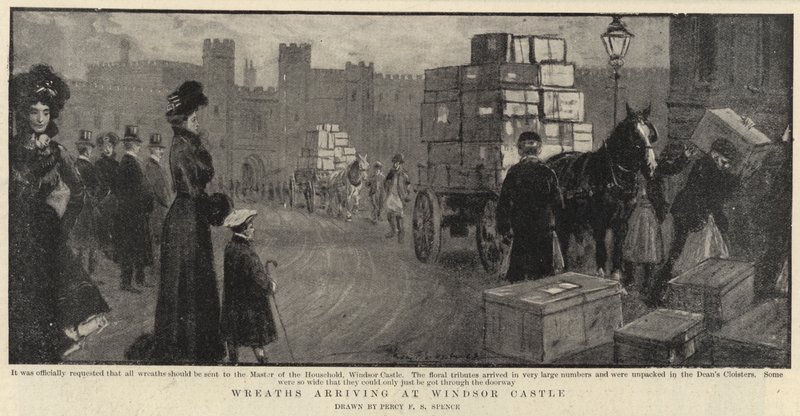 Kransar anländer till Windsor Castle av Percy F.S. Spence