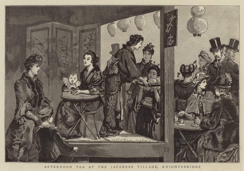 Afternoon Tea i Japanese Village, Knightsbridge av Percy Macquoid
