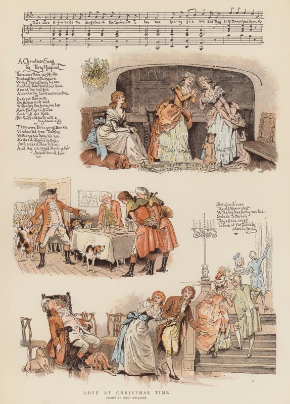 Love at Christmas Time (chromolitho) av Percy Macquoid