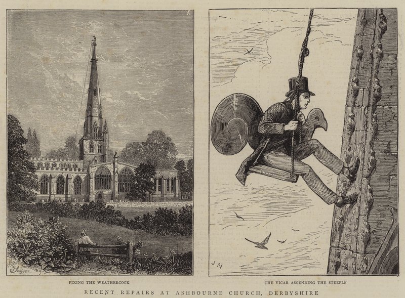 Senaste reparationer vid Ashbourne Church, Derbyshire av Percy William Justyne