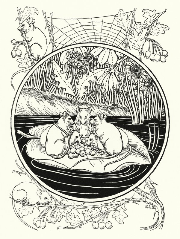 Möss som navigatorer (litho) av Percy James Billinghurst