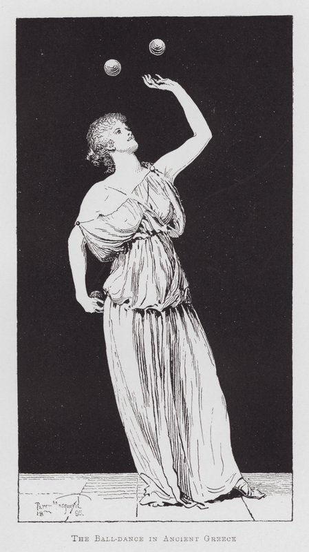 Dans: Bolldansen i antikens Grekland (litho) av Percy Macquoid