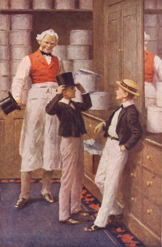 A Regulation Cat-Skin at Seven-and-Sixpence (färg litho) av Percy Tarrant