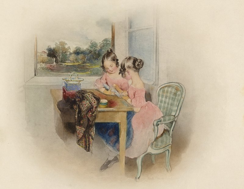 Princesses Marie and Carolina of Liechtenstein  av Peter Fendi