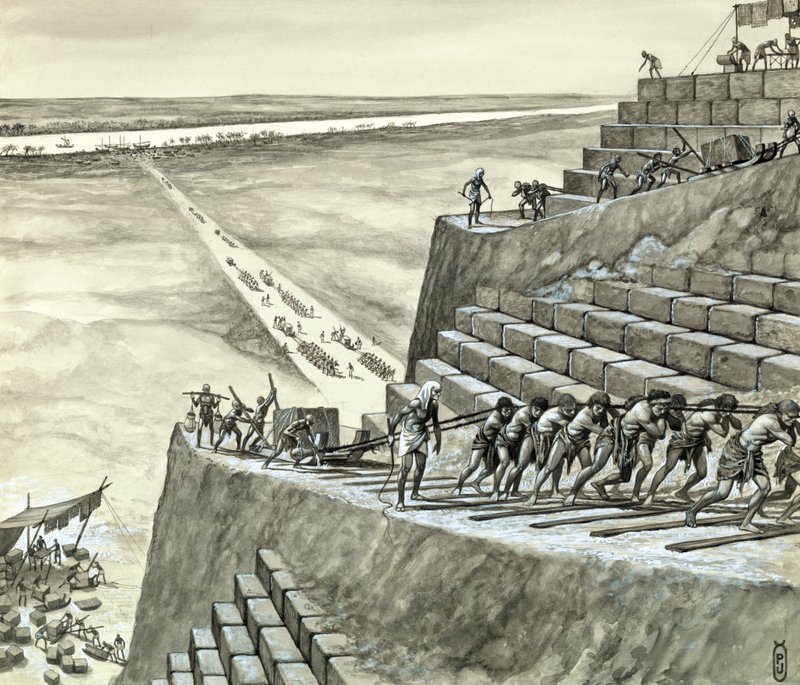 Bygger den stora pyramiden i Giza av Peter Jackson