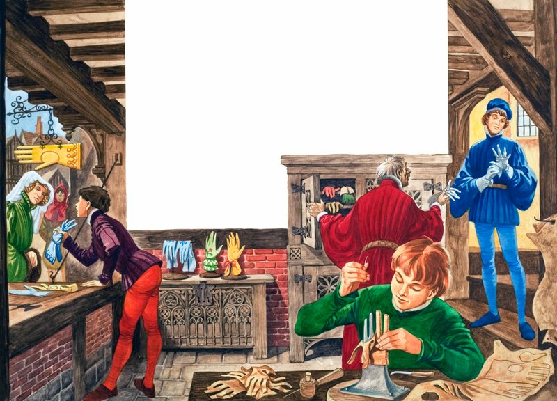 Handskmakare (gouache på papper) av Peter Jackson